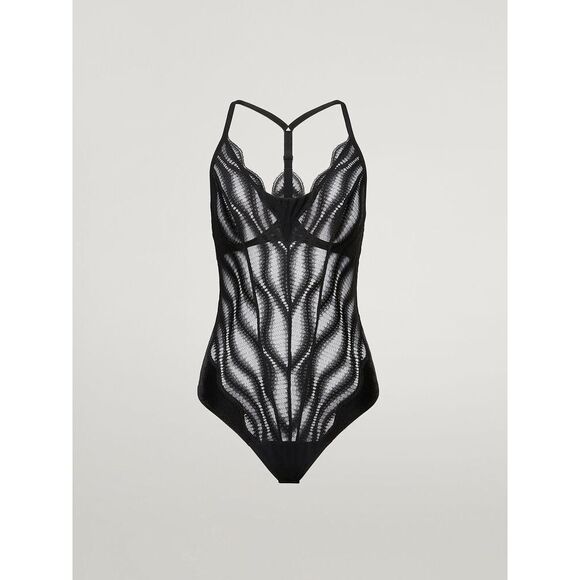 NWT Wolford Esmeralda String Body Black 10 C-cup - Picture 5 of 16